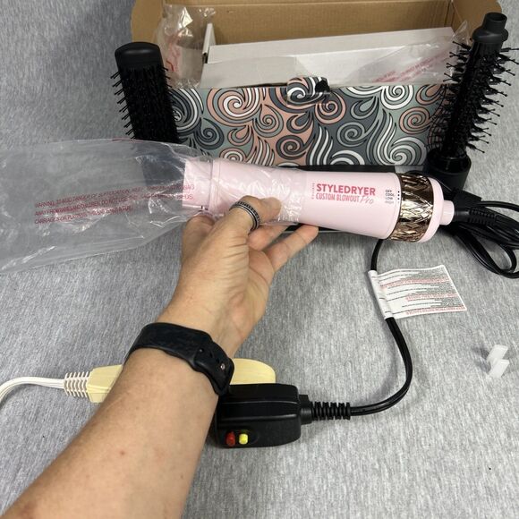 (OB) Calista StyleDryer Custom Blowout Pro Hair Drying Brush Pink 2 Atrachments - Picture 14 of 16